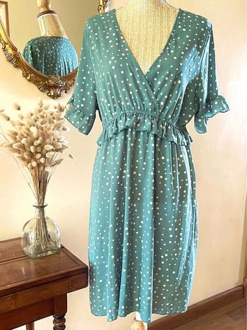 Robe à Pois Verte - vintage