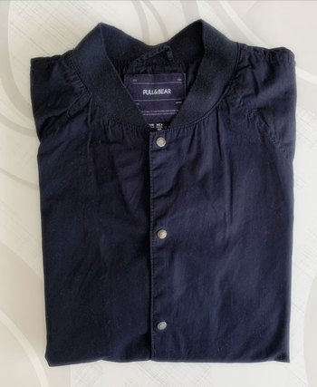 Blouson teddy bleu marine - L - Pull & Bear