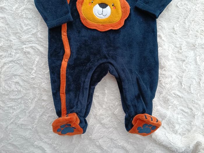 Pyjama grenouillère velours Garçon 1 mois Lion Orchestra - photo numéro 4