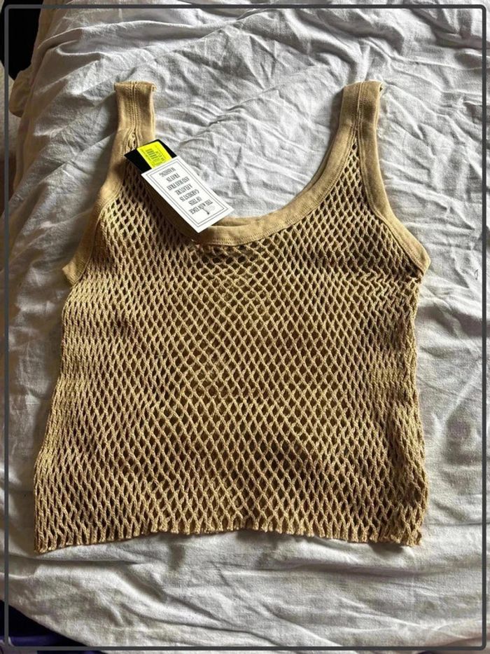 Crop top en maille taille 38 neuf avec étiquette - photo numéro 2