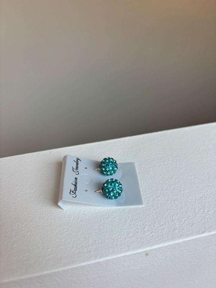 Boucles d’oreilles vertes - photo numéro 2