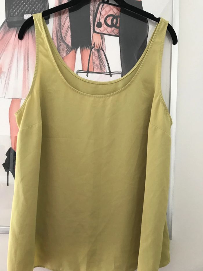 Débardeur top satiné vert anis XL - photo numéro 5