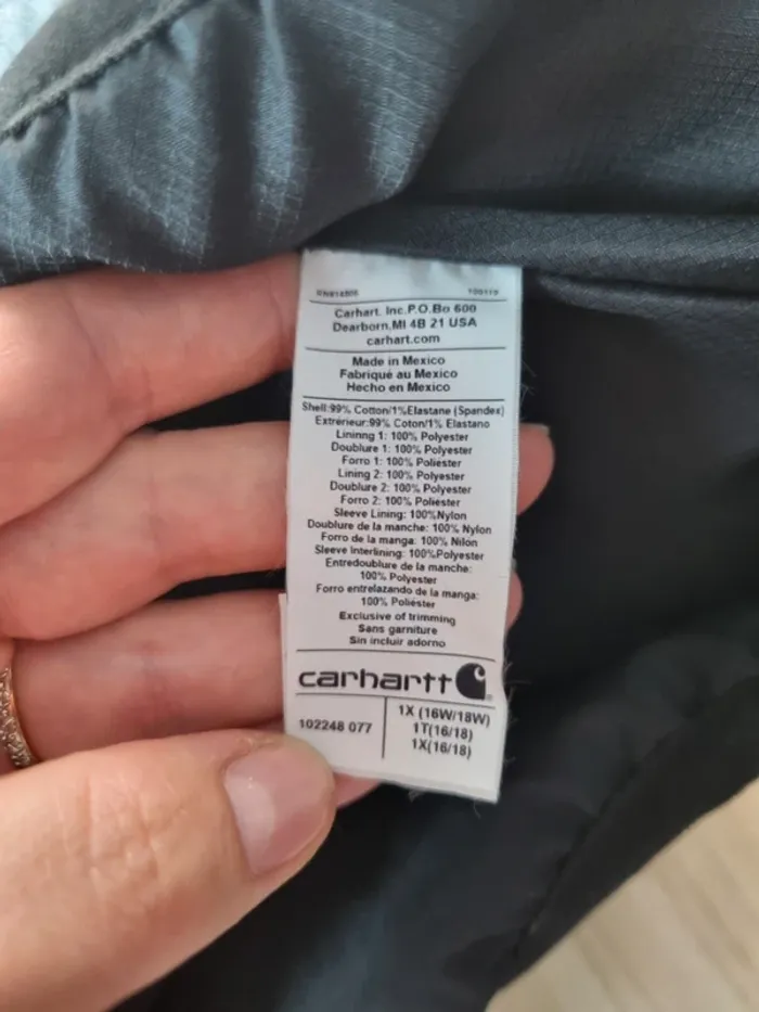 Polaire Carhartt gris/noir Homme Taille M - photo numéro 6