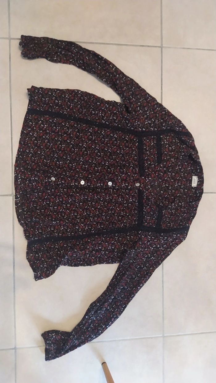 Blouse manche longue à fleurs