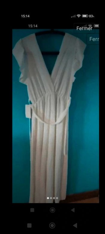 Très belle robe blanc cassé