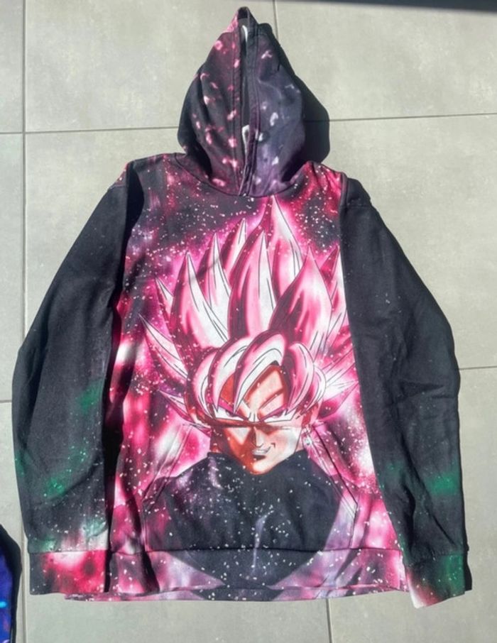 Sweat à capuche dragon ball Z goku black rosé - photo numéro 2