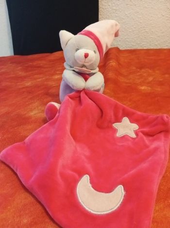 Doudou mouchoir Chat gris  Baby nat'