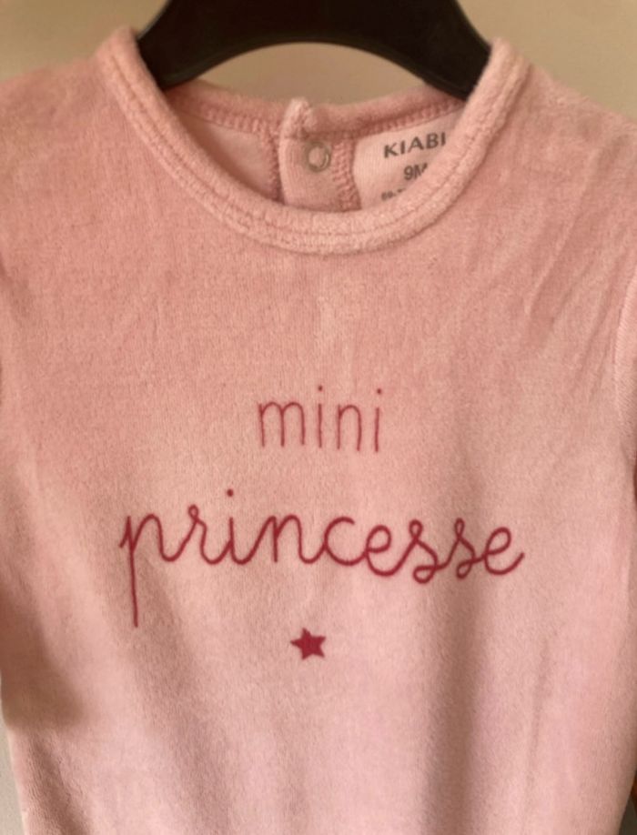 Pyjama fille une pièce velours rose Kiabi - photo numéro 2