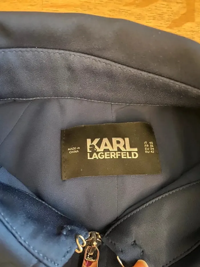 Ensemble robe + boléro bleu marine Karl Lagerfeld comme neuf taille 36 - photo numéro 3