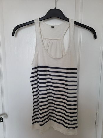 Débardeur à rayures bleu et blanc Pimkie