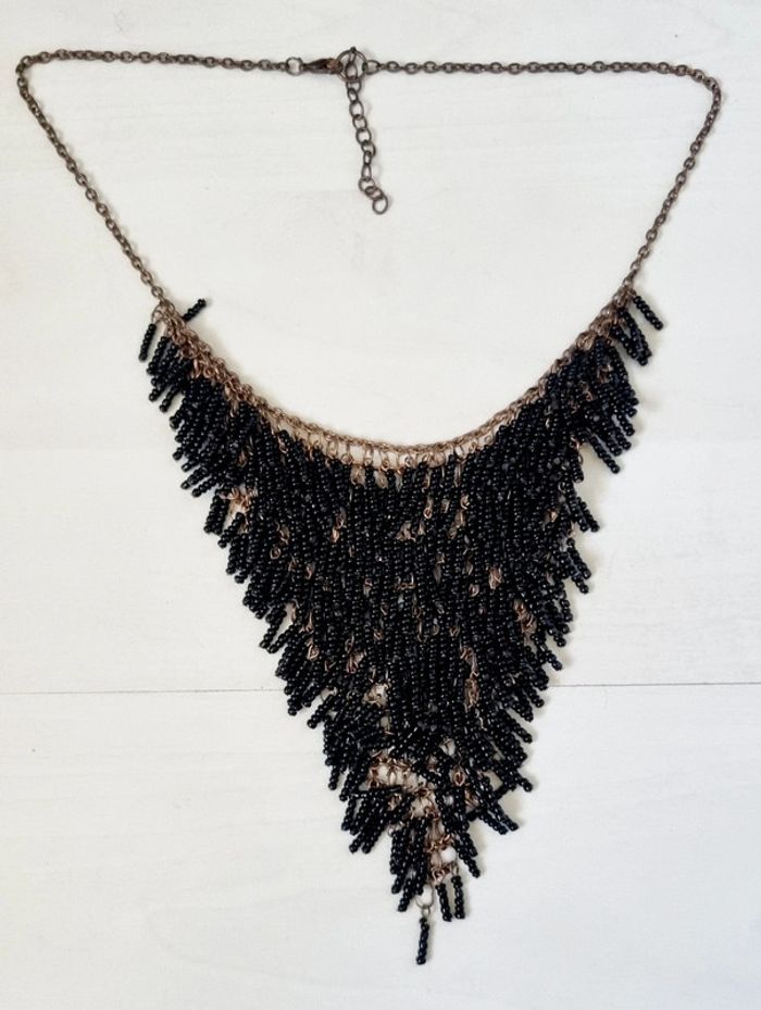 Lot de 3 colliers plastron doré et argenté - photo numéro 3