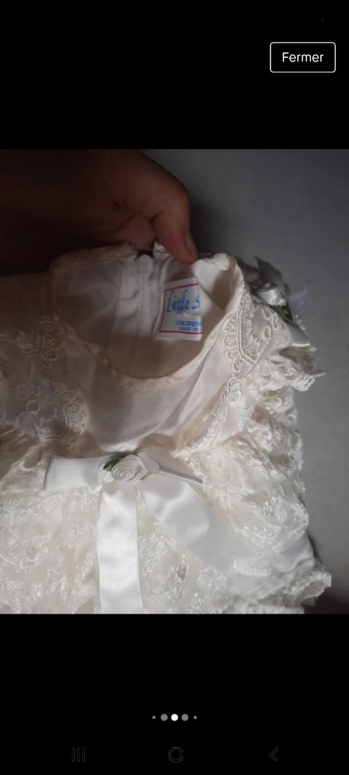 Robe baptême broderie princesse - photo numéro 6