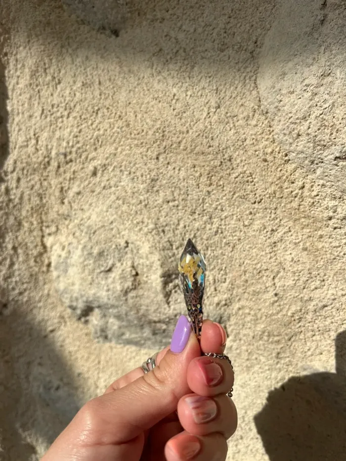 Collier goutte cristal swarovski fait main multicolore - photo numéro 4