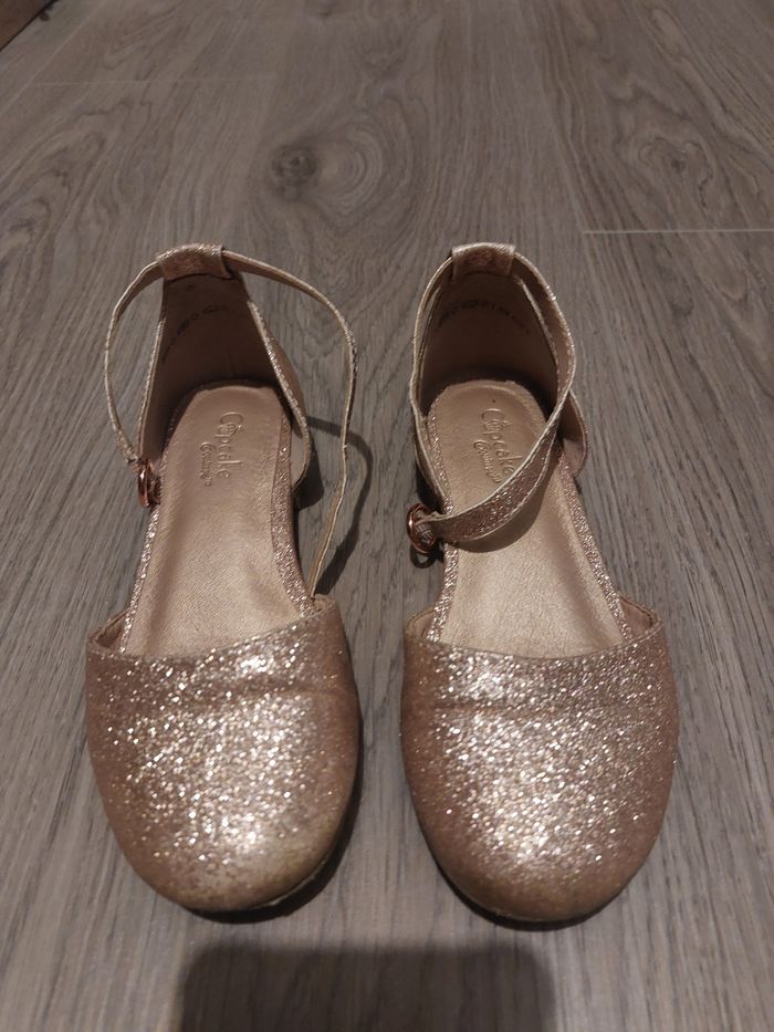 Ballerines de fête rose paillettes 29