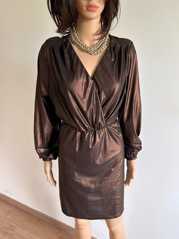 Robe bronze à manches longues La City taille 38 jamais portée