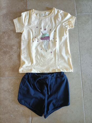 Ensemble short teeshirt 2-3 ans