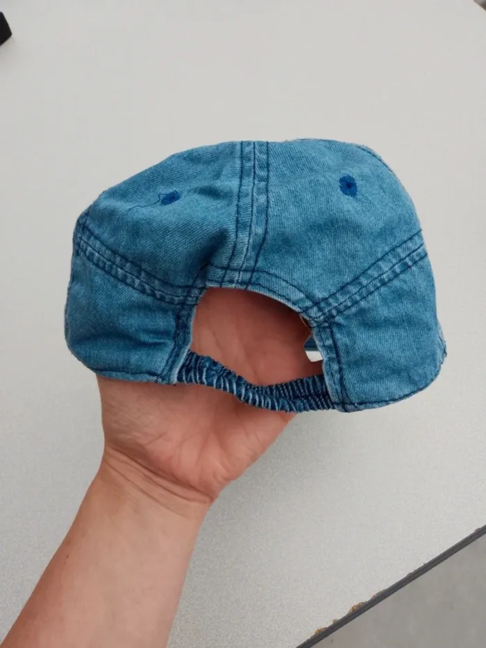Casquette en jean taille 54cm - photo numéro 4