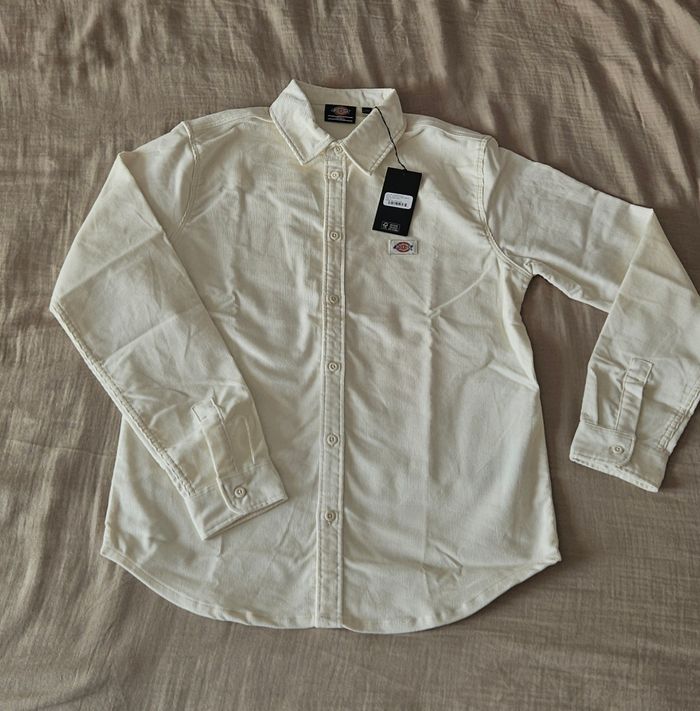 Chemise / surchemise Dickies Wilsonville velours côtelé blanc crème – taille S neuve - photo numéro 2