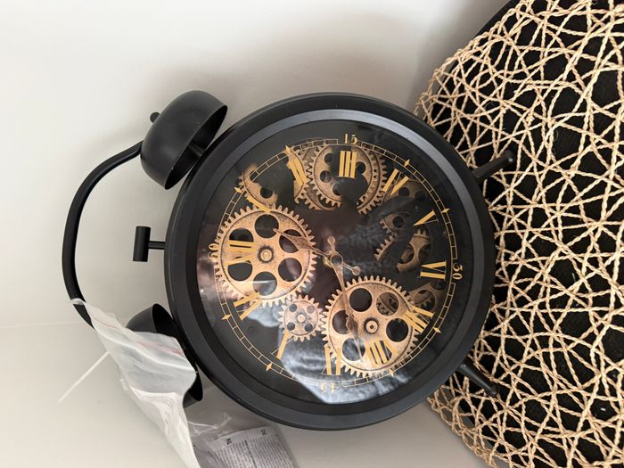 Horloge à poser "Will" Noir, H.41 cm