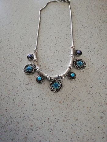 Collier femme bleu