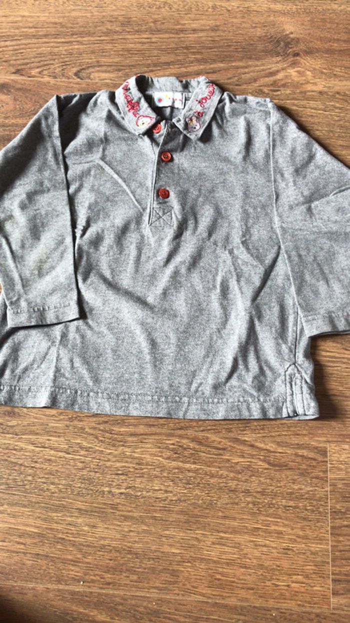 Polo gris 3 ans