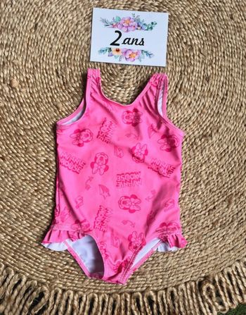 Maillot de bain fushia à Minnie 2 ans