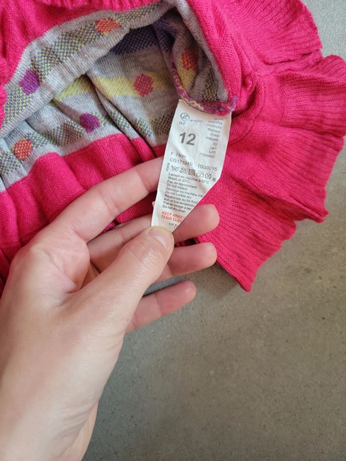 Neuf touché très doux tunique robe bébé hiver taille 9 12 mois - photo numéro 7