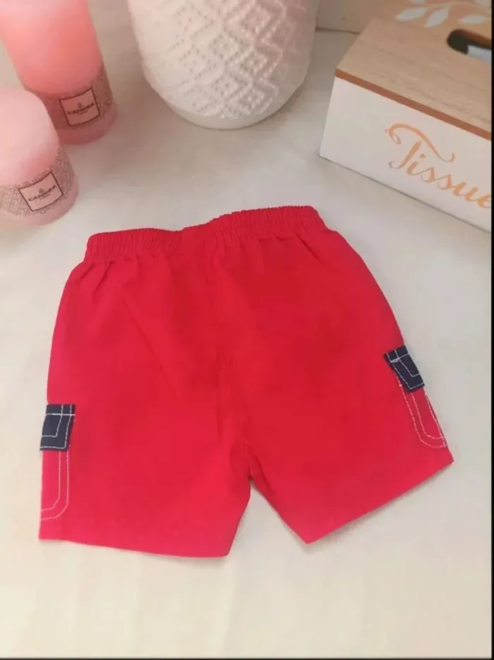 Short léger rouge garçon 6 mois - photo numéro 2