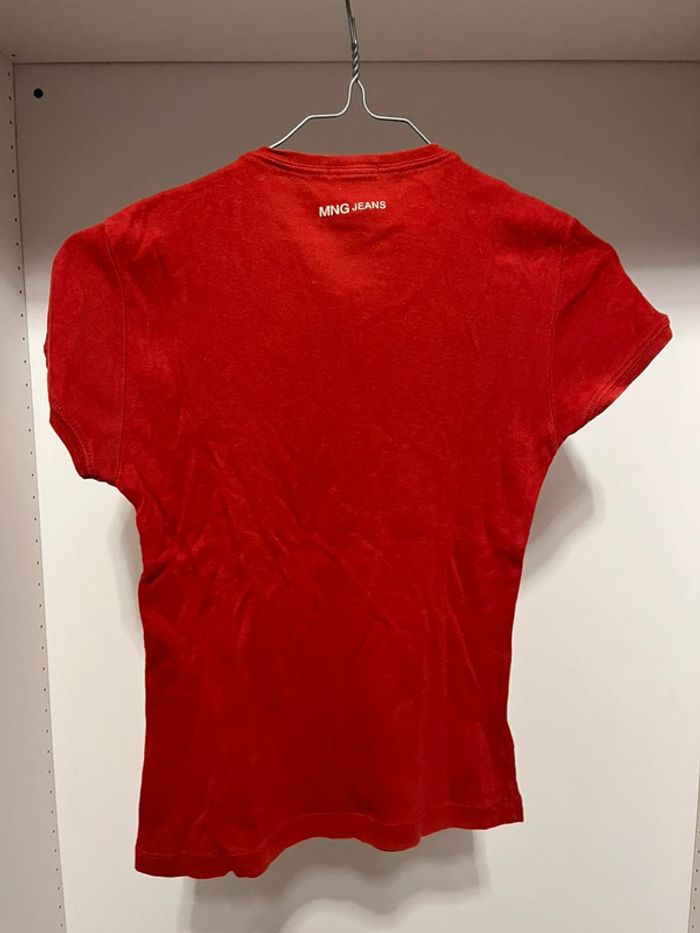 Teeshirt rouge uni MNG Taille S - photo numéro 2
