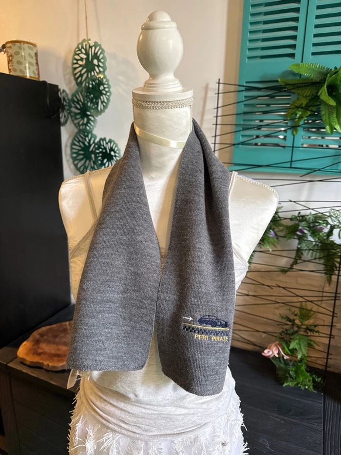 Écharpe légère grise garçon petit pirate - photo numéro 3