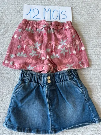 Lot de 2 shorts été fille