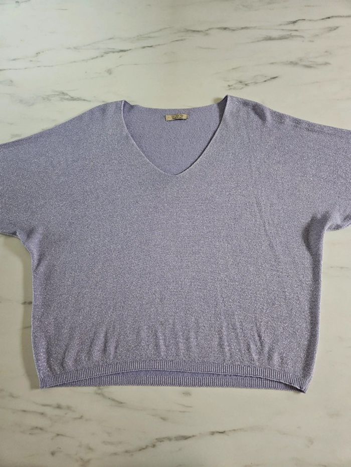 Made in Italy pull mauve paillettes TU - photo numéro 9