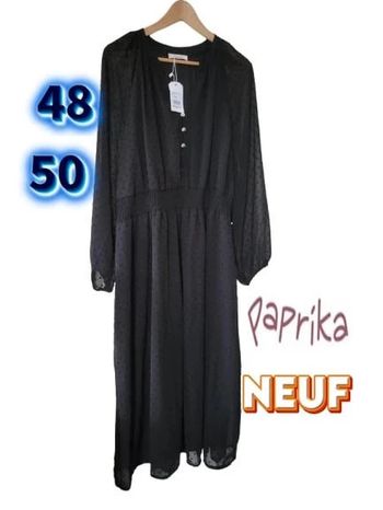 Robe noire neuve Paprika 48 50 magnifique