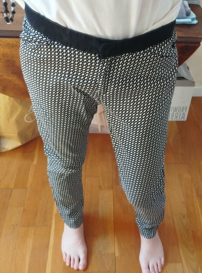 Pantalon effet pied de poule, taille 38 - photo numéro 1