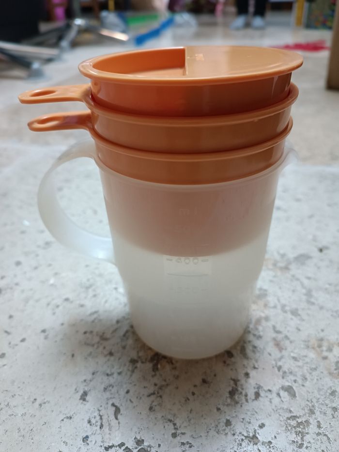 Tupperware vintage, verre doseur et cuillère mesure - photo numéro 1