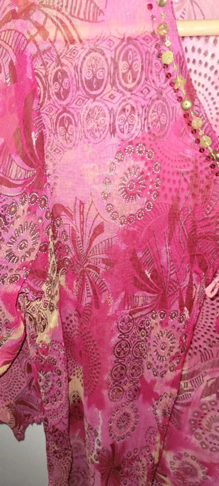 Ensemble Chemisier/boléro/débardeur rose JAC JAC taille 48 - photo numéro 8