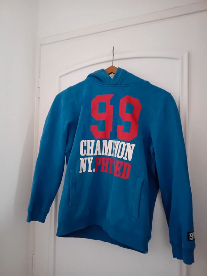 Sweat à capuche champion bleu garçon 12 ans champion
