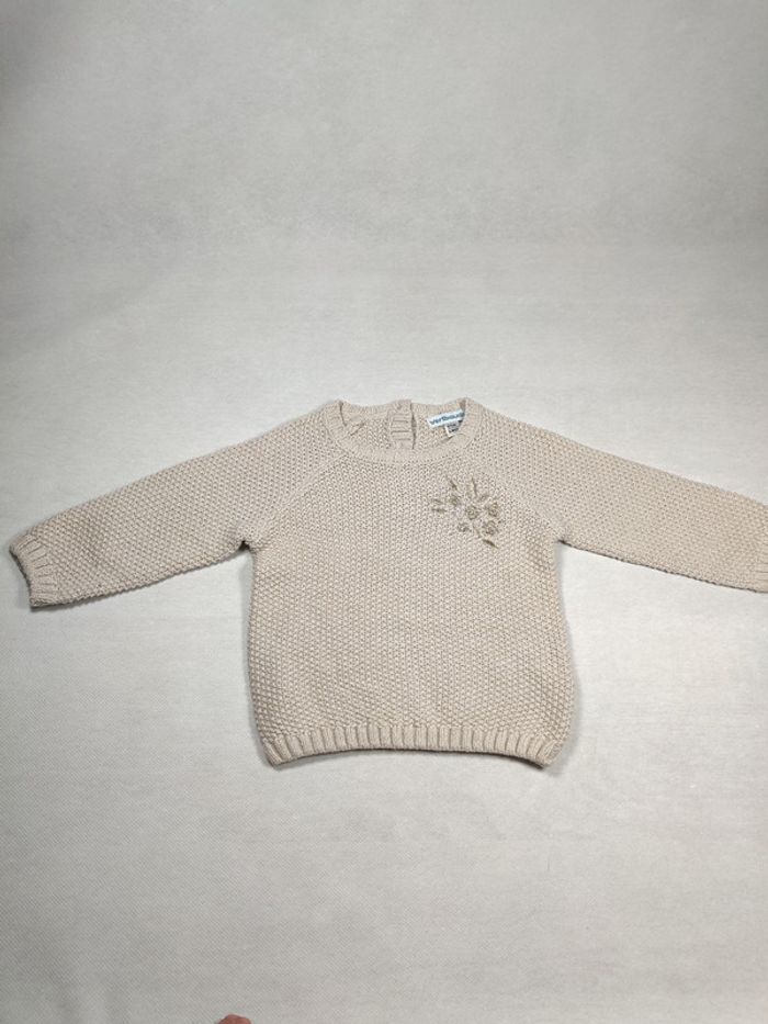 Pull épais beige et doré - TBE