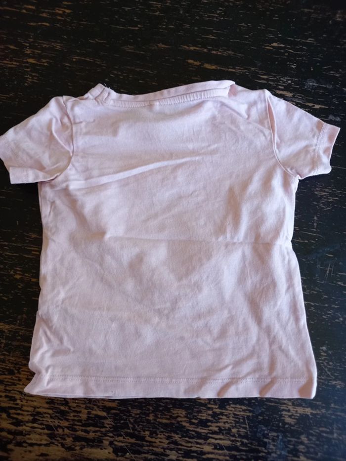 Tee-shirt MC cœur fleur 12 mois - photo numéro 5