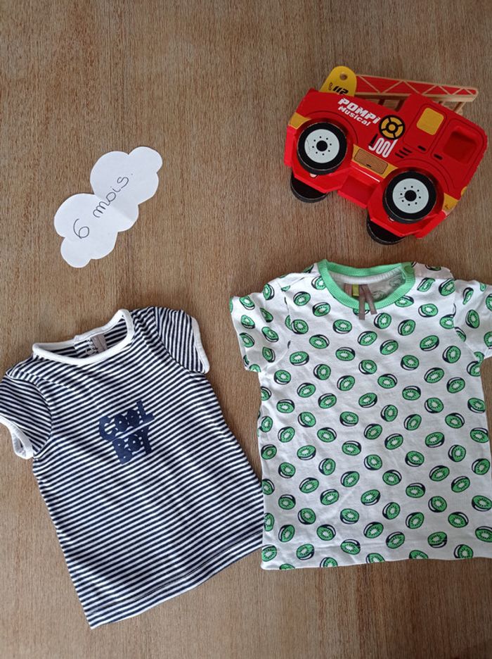 Lot de 2 tee-shirts 6 mois