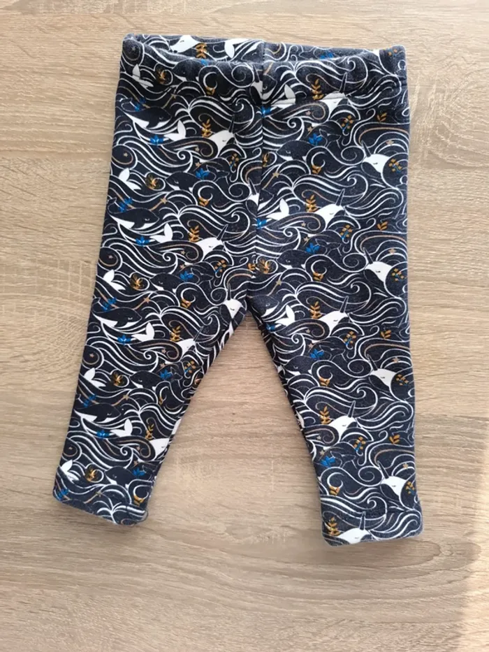 Legging chaud baleines sergent major 6 mois