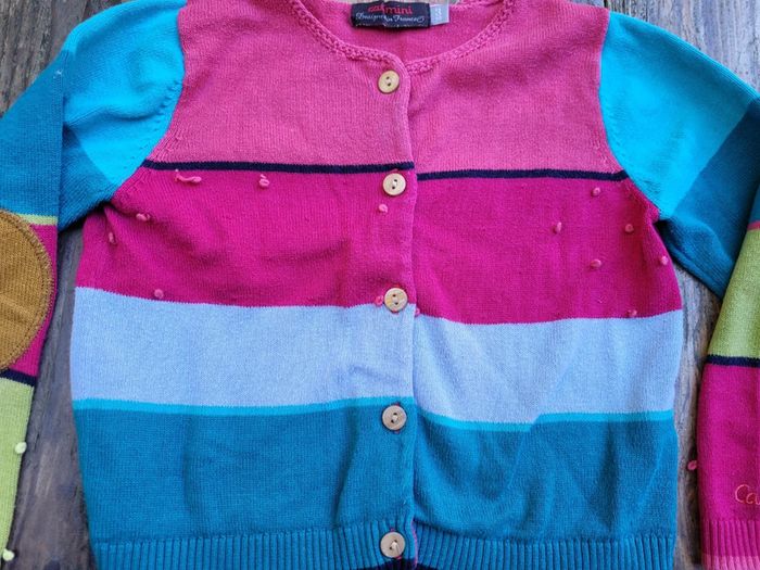 Superbe gilet Catimini rayé multicolore, 3 ans - photo numéro 5