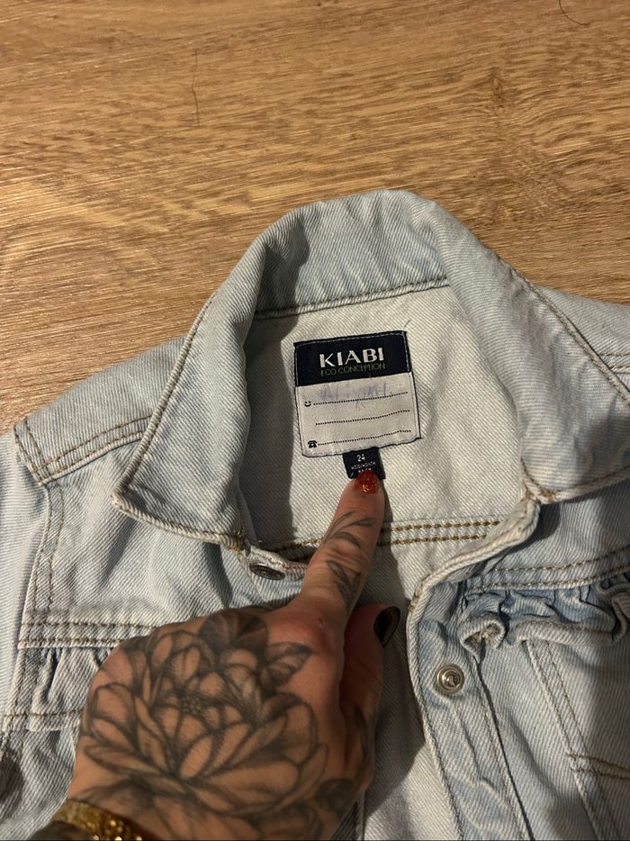 Veste en en jeans à froufrou - photo numéro 2