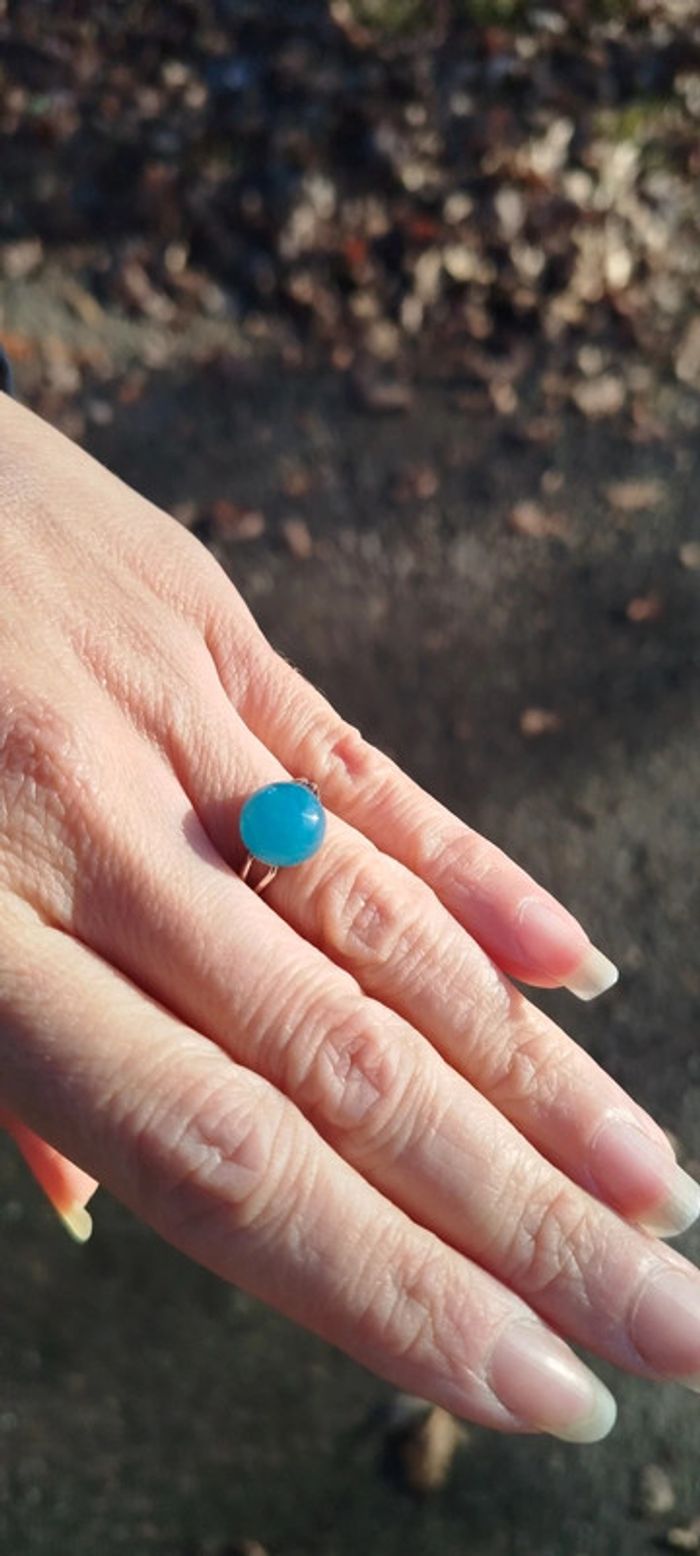 Bague p/Argent Aigue-marine AA - photo numéro 5