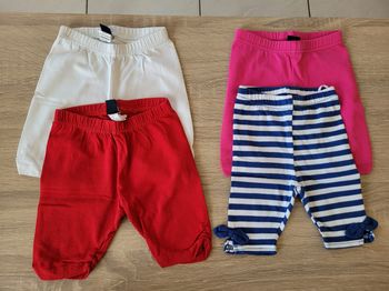 Lot de 4 leggings fille en 6 mois