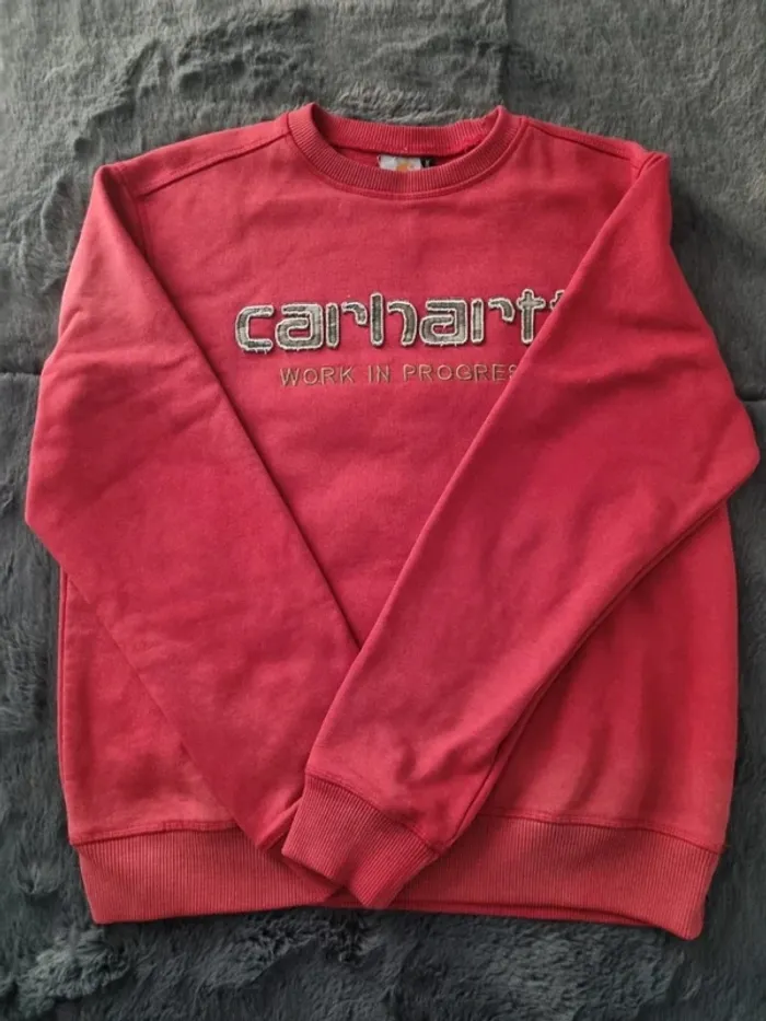 Sweat Carhartt rouge – Taille M Hommes - photo numéro 2