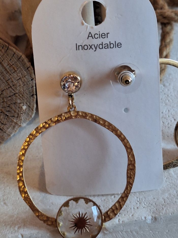 Boucles d'oreille dorees Bohm Paris - photo numéro 2