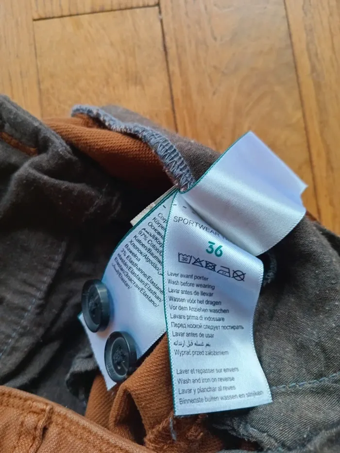 Pantalon homme marron, coupe droite marque Jules , comme neuf, taille 36 - photo numéro 9