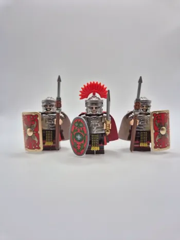 Figurines type lego Centurion + 2 soldats légionnaires romains