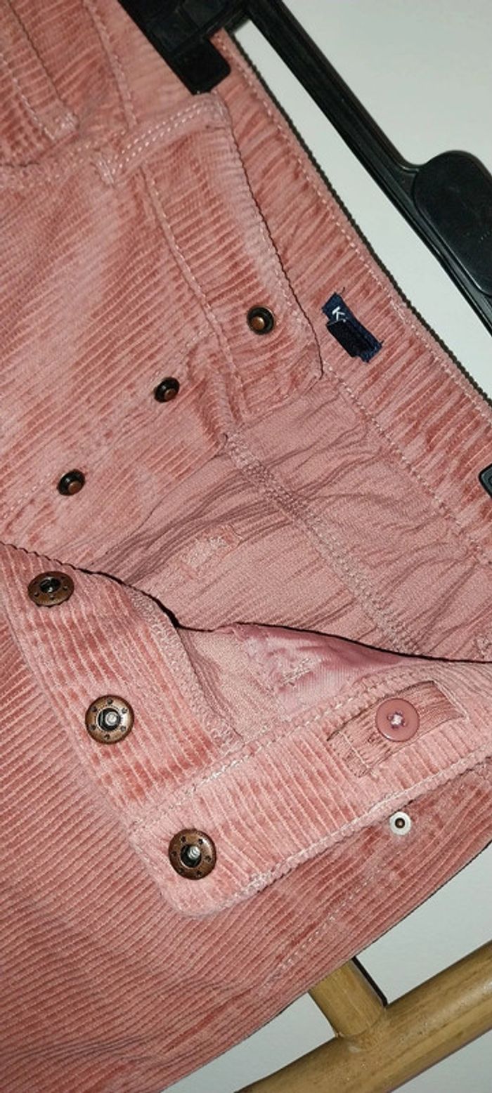Pantalon velours rose wild leg neuf sans étiquette by Kiabi 12 ans - photo numéro 3